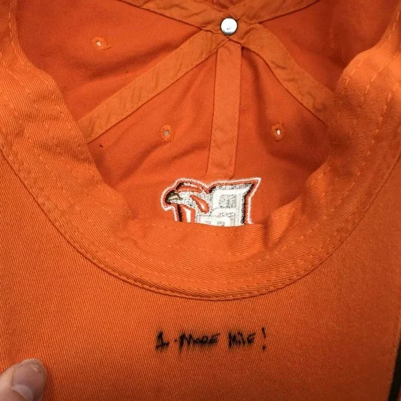 Bowling Green Falcons Baseball Cap Orange Embroidered Adidas OSFM Strap Back Hat - Picture 9 of 12